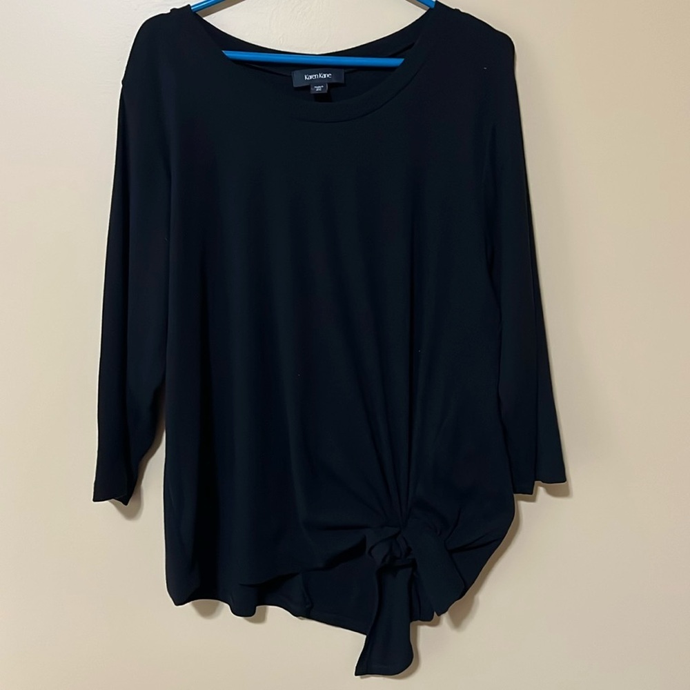 KAREN KANE black side tie top.  New with tag.  Size 2X.